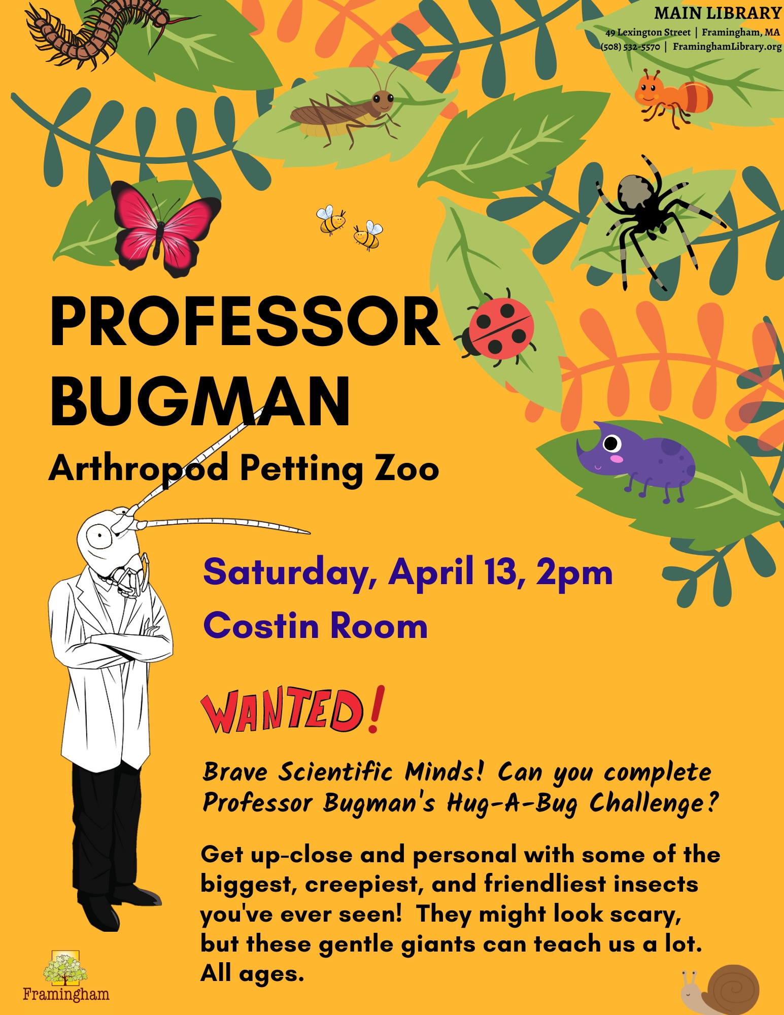 Professor Bugman Presents: Arthropod Petting Zoo thumbnail Photo