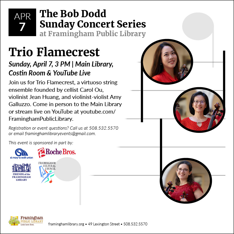 Bob Dodd Sunday Concert Series: Trio Flamecrest thumbnail Photo